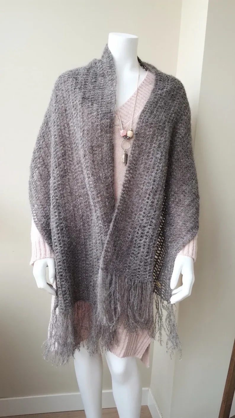 Bufanda de alpaca tejida a crochet - Imagen 13