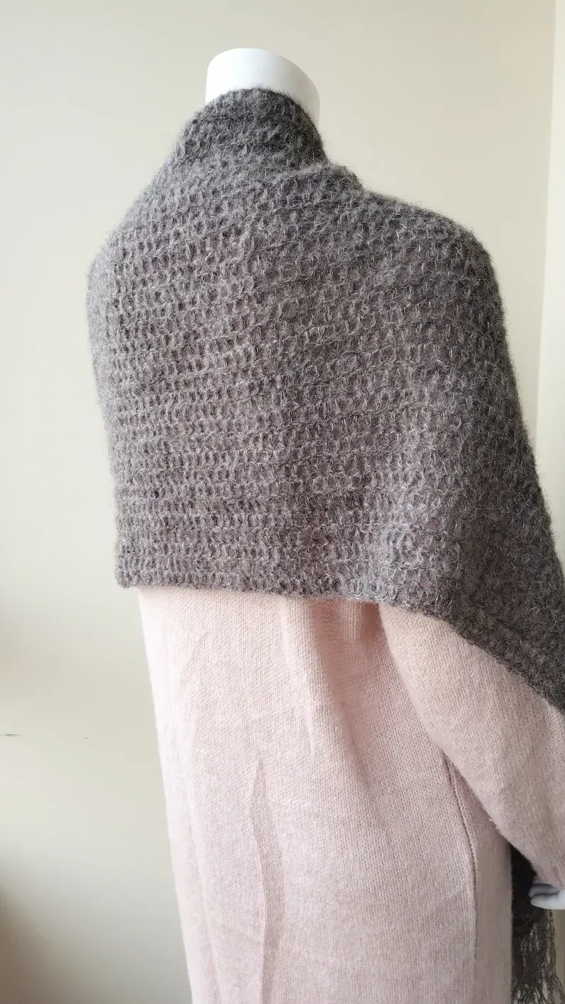 Bufanda de alpaca tejida a crochet - Imagen 14