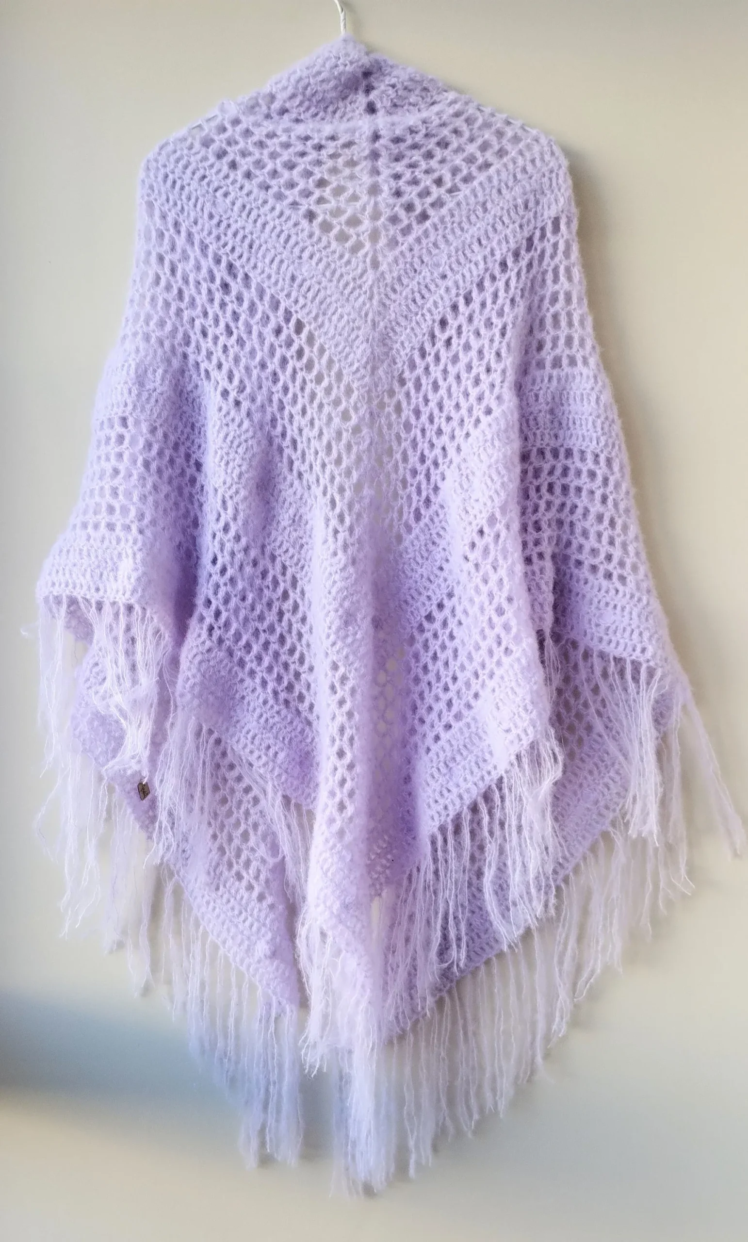 Chal de Crochet de Alpaca. Lavanda - Imagen 2
