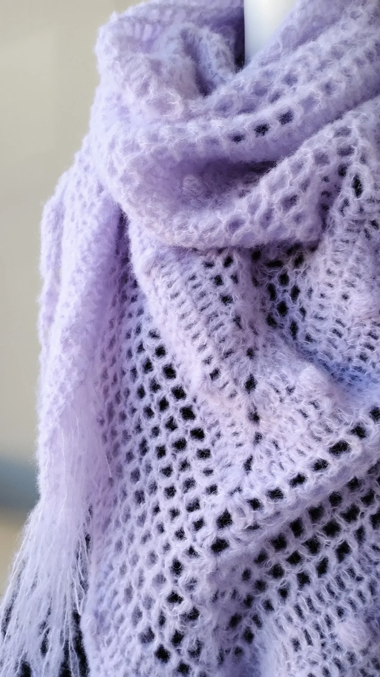 Chal de Crochet de Alpaca. Lavanda - Imagen 3