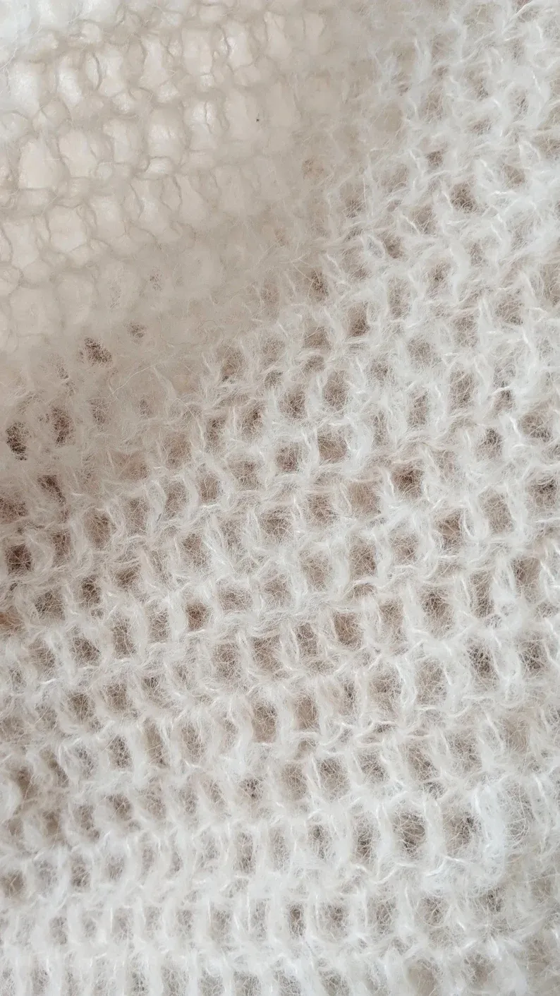 Bufanda de alpaca tejida a crochet - Imagen 10
